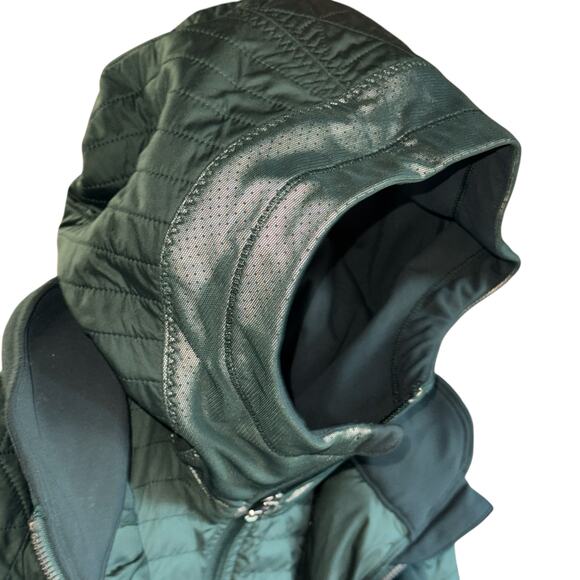 Lululemon Fleecy Keen Jacket II Women's Size 10 Fuel Green Hooded Casual Winter - Picture 12 of 16